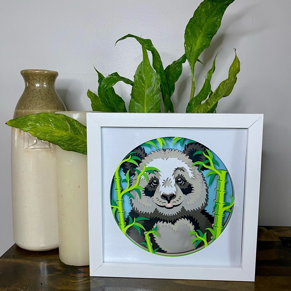 3D Panda Shadowbox